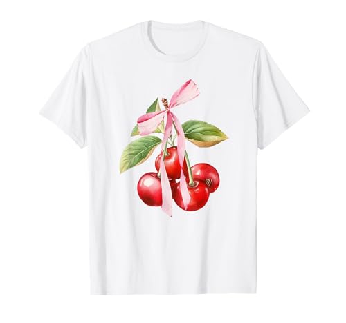 Kokette Schleifen mit Kirschen Süße Kokette Mädchen Kleidung T-Shirt Kokette Schleifen mit Kirschen Süße Kokette Mädchen Kleidung T-Shirt von Coquette Cherries with Bow for Coquette girl