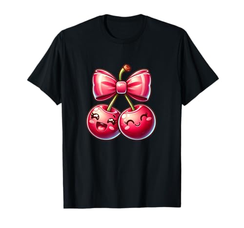 Kokette Schleifen mit Kirschen Süßes Kokett-Mädchen T-Shirt Kokette Schleifen mit Kirschen Süßes Kokett-Mädchen T-Shirt von Coquette Cherries with Bow for Coquette girl