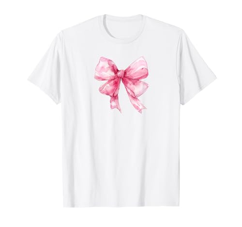 Zarte rosa Schleife, weicher Mädchen-Stil T-Shirt Zarte rosa Schleife, weicher Mädchen-Stil T-Shirt von Coquette Core Aesthetics Pink Bow Soft Girl tees