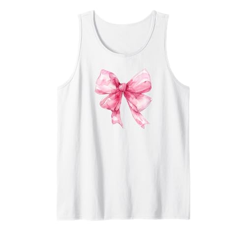 Zarte rosa Schleife, weicher Mädchen-Stil Tank Top Zarte rosa Schleife, weicher Mädchen-Stil Tank Top von Coquette Core Aesthetics Pink Bow Soft Girl tees