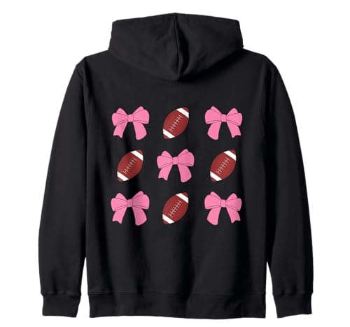 Rosa Fußball Kokette ästhetisch mit süßer Schleife Mädchen Frauen Kapuzenjacke Rosa Fußball Kokette ästhetisch mit süßer Schleife Mädchen Frauen Kapuzenjacke von Coquette Football Vibes
