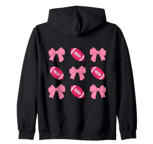 Rosa Fußball Kokette ästhetisch mit süßer Schleife Mädchen Frauen Kapuzenjacke Rosa Fußball Kokette ästhetisch mit süßer Schleife Mädchen Frauen Kapuzenjacke von Coquette Football Vibes