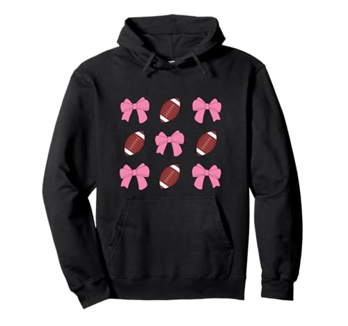 Rosa Fußball Kokette ästhetisch mit süßer Schleife Mädchen Frauen Pullover Hoodie Rosa Fußball Kokette ästhetisch mit süßer Schleife Mädchen Frauen Pullover Hoodie von Coquette Football Vibes