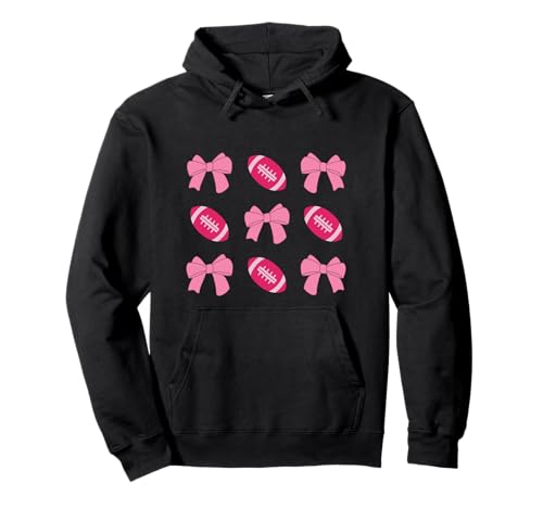 Rosa Fußball Kokette ästhetisch mit süßer Schleife Mädchen Frauen Pullover Hoodie Rosa Fußball Kokette ästhetisch mit süßer Schleife Mädchen Frauen Pullover Hoodie von Coquette Football Vibes