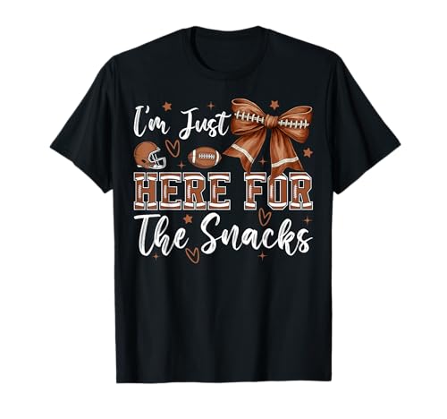 Ich Bin nur für den Snacks Football Coquette Game Day Hier, Mädchen T-Shirt von Coquette I'm Just Here For The Snacks Football