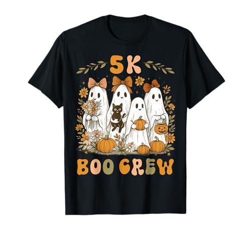 5K Boo Crew Groovy Halloween Teacher K5 Wildflower für Kinder, Damen T-Shirt 5K Boo Crew Groovy Halloween Teacher K5 Wildflower für Kinder, Damen T-Shirt von Coquette Preppy Halloween 5K Teacher Floral Ghost