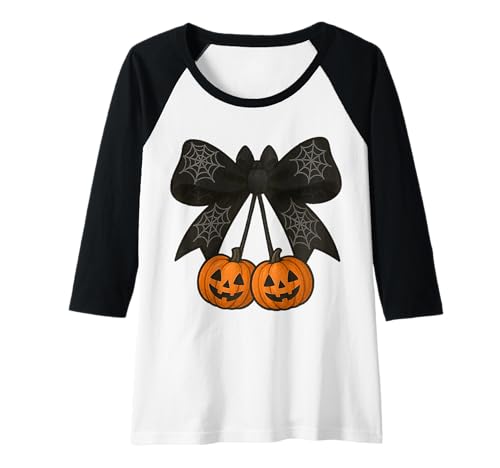 Damen Halloween Kürbis Kirschen Kokette Schleife Gruselige Geisterschleife Raglan Damen Halloween Kürbis Kirschen Kokette Schleife Gruselige Geisterschleife Raglan von Coquette Pumpkin Bow Spooky ghost Bow Gift Idea