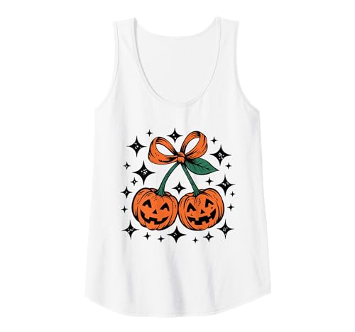 Damen Kürbis Kirschen Schleife Halloween Kokette Herbst Retro Herbst Tank Top Damen Kürbis Kirschen Schleife Halloween Kokette Herbst Retro Herbst Tank Top von Coquette Pumpkin Cherries Bow Halloween Gift Idea
