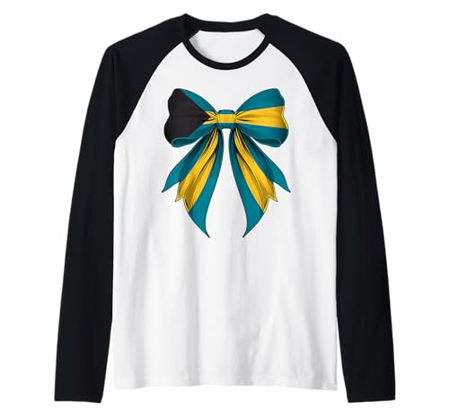 Bahamas Bahamian Pride Kokette Schleife Flagge Mädchen Mama Raglan Bahamas Bahamian Pride Kokette Schleife Flagge Mädchen Mama Raglan von Coquette Ribbon Bow Flag Bahamas Bahamian Gifts