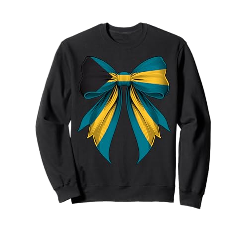 Bahamas Bahamian Pride Kokette Schleife Flagge Mädchen Mama Sweatshirt von Coquette Ribbon Bow Flag Bahamas Bahamian Gifts