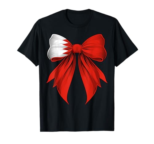 Bahrain Bahraini Pride Kokette Schleife Flagge Mädchen Mama T-Shirt Bahrain Bahraini Pride Kokette Schleife Flagge Mädchen Mama T-Shirt von Coquette Ribbon Bow Flag Bahrain Bahraini Gifts