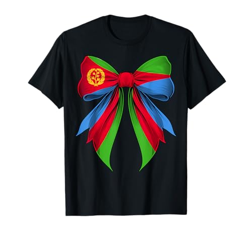 Eritrea Eritrean Pride Kokette Schleife Kokette Flagge Mädchen Mama T-Shirt Eritrea Eritrean Pride Kokette Schleife Kokette Flagge Mädchen Mama T-Shirt von Coquette Ribbon Bow Flag Eritrea Eritrean Gifts