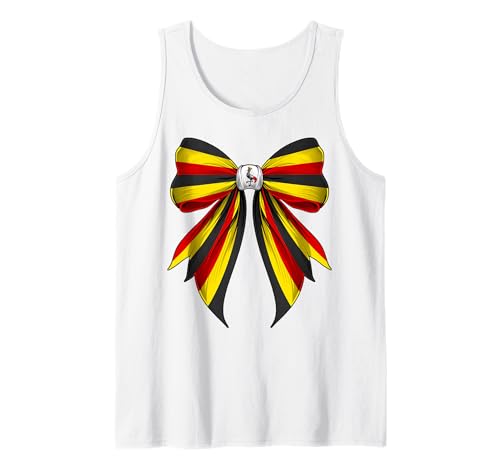 Uganda Uganda Pride Kokette mit Bogenflagge für Mädchen, Mama Tank Top von Coquette Ribbon Bow Flag Uganda Ugandan Gifts