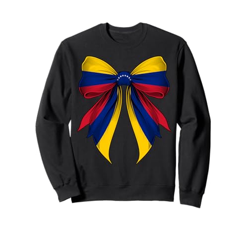 Venezuela US USA Pride Kokette Schleife Flagge Mädchen Mama Sweatshirt von Coquette Ribbon Bow Flag Venezuela US Gifts