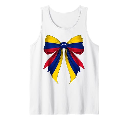 Venezuela US USA Pride Kokette Schleife Flagge Mädchen Mama Tank Top Venezuela US USA Pride Kokette Schleife Flagge Mädchen Mama Tank Top von Coquette Ribbon Bow Flag Venezuela US Gifts