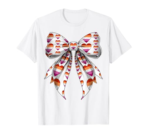 Coquette Bow Lesbian Pride Schwule Flagge Herz LGBTQ Mädchen Mama T-Shirt Coquette Bow Lesbian Pride Schwule Flagge Herz LGBTQ Mädchen Mama T-Shirt von Coquette Ribbon Bow Lesbian LGBTQ Pride Gifts