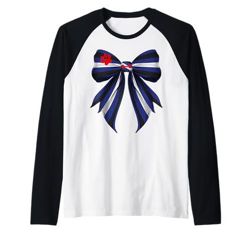 Coquette Bow Puppy Pride Flagge für Mädchen, Mama, Muttertag Raglan von Coquette Ribbon Bow Puppy Dog Pride Gifts