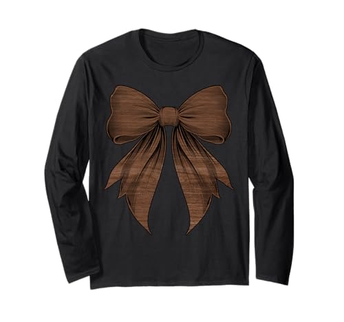 Kokette Schleife Walnussholz Braun Hartholz Mädchen Mama Muttertag Langarmshirt Kokette Schleife Walnussholz Braun Hartholz Mädchen Mama Muttertag Langarmshirt von Coquette Ribbon Bow Walnut Hardwood Gifts