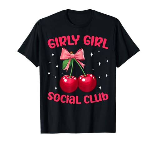 Kokette Kirsche Girly Mädchen Social Club T-Shirt von Coquette cherry cute