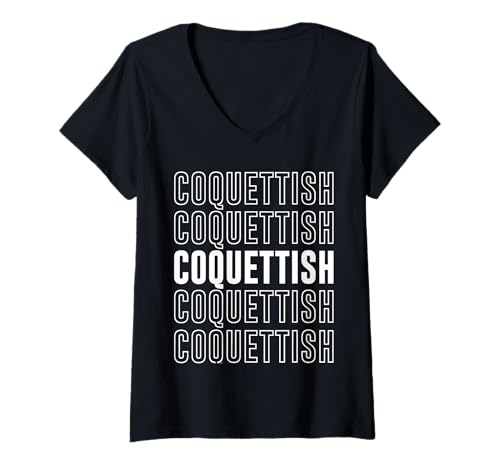 Damen Kokett T-Shirt mit V-Ausschnitt Damen Kokett T-Shirt mit V-Ausschnitt von Coquettish Apparel
