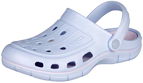 Coqui Jumper Clogs Unisex Erwachsene 6351 Freizeit Schule Arbeit Gartenschuhe Hausschue CandyBlue/PastelLightLila EUR 40 von Coqui