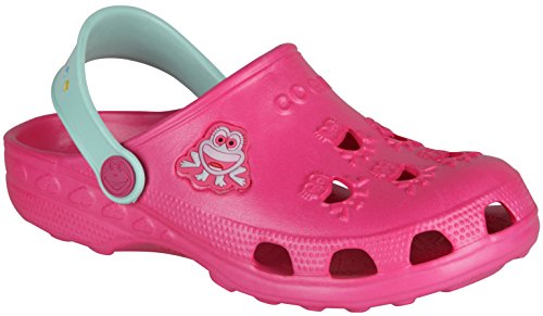 Coqui Kids Little Frog Clog-Light Fuchsia/Mint-25/26 von Coqui