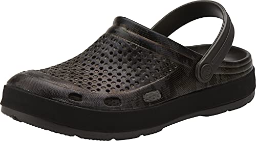 Coqui Lindo Clog Unisex Freizeitclog Gartenclog Hausschuhe Antracit Camo/Black EUR 42 von Coqui