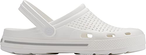 Coqui Lindo Clog Unisex Freizeitclog Gartenclog Hausschuhe White/White/Khaki EUR 45 von Coqui