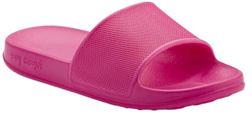 Coqui Mädchen Badeschuhe Duschschuhe Slider Sandalen Freizeitsandalen Hausschuhe Slipper Pantoletten 7083 (Fuchsia, Numeric_30) von Coqui