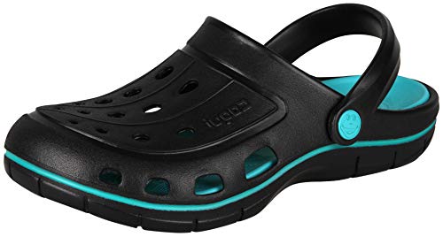 Coqui Unisex - Erwachsene 6351 Jumper Clog-Black/Turquoise-40 von Coqui