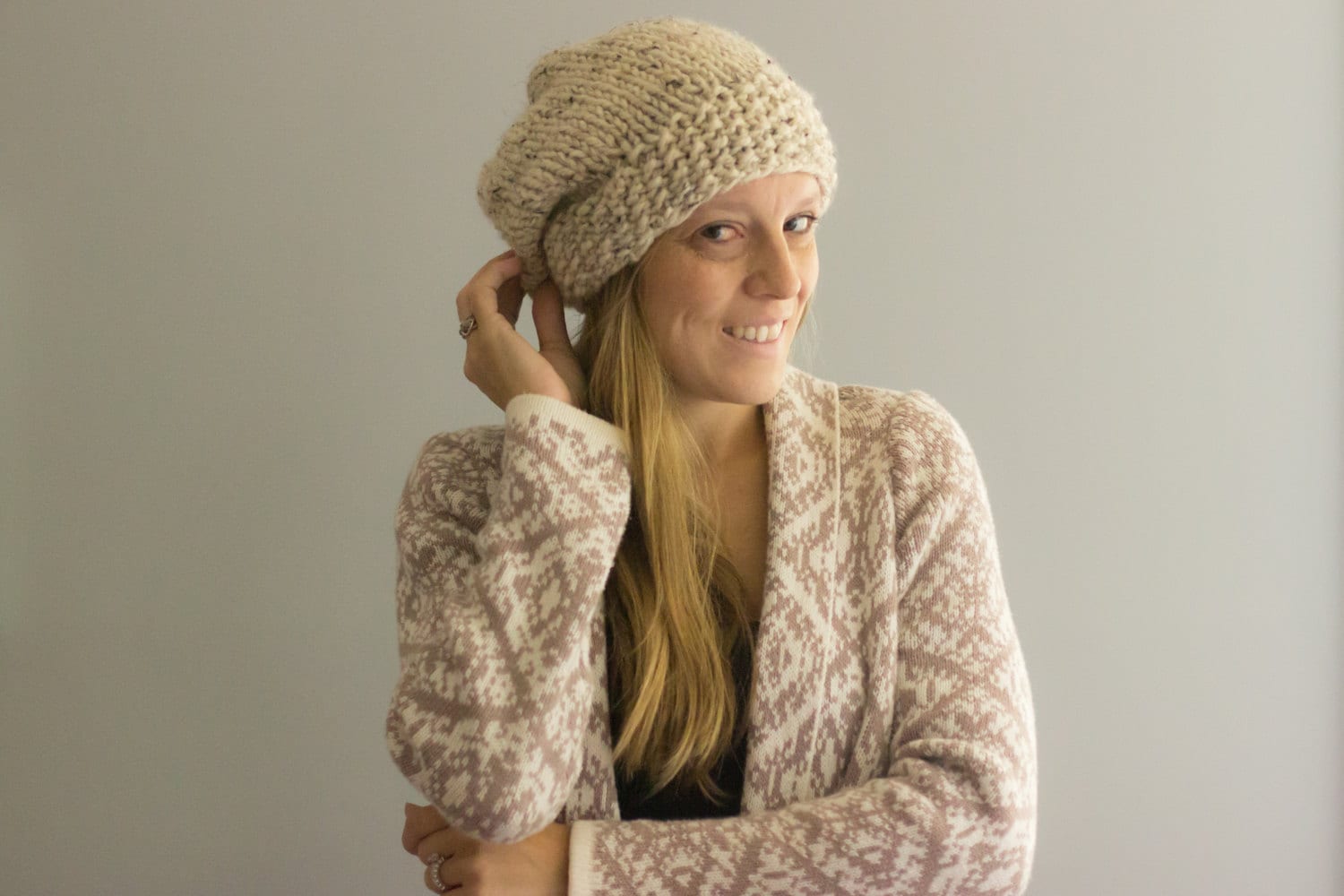 Slouchy Hut Mit Strukturiertem Strick Krempe Slouchy Hut Mit Strukturiertem Strick Krempe von CorabelleandBree