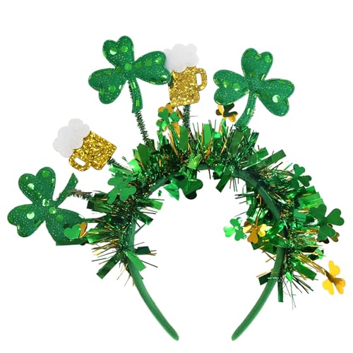 Corabsar St. Patricks Day Stirnbänder für Damen – Grüne Pailletten Kleeblatt Stirnband – St. Patrick's Day Stirnbänder Grün Haarschmuck für St. Patrick Day Zubehör – Urlaubskleidungszubehör Corabsar St. Patricks Day Stirnbänder für Damen – Grüne Pailletten Kleeblatt Stirnband – St. Patrick's Day Stirnbänder Grün Haarschmuck für St. Patrick Day Zubehör – Urlaubskleidungszubehör von Corabsar