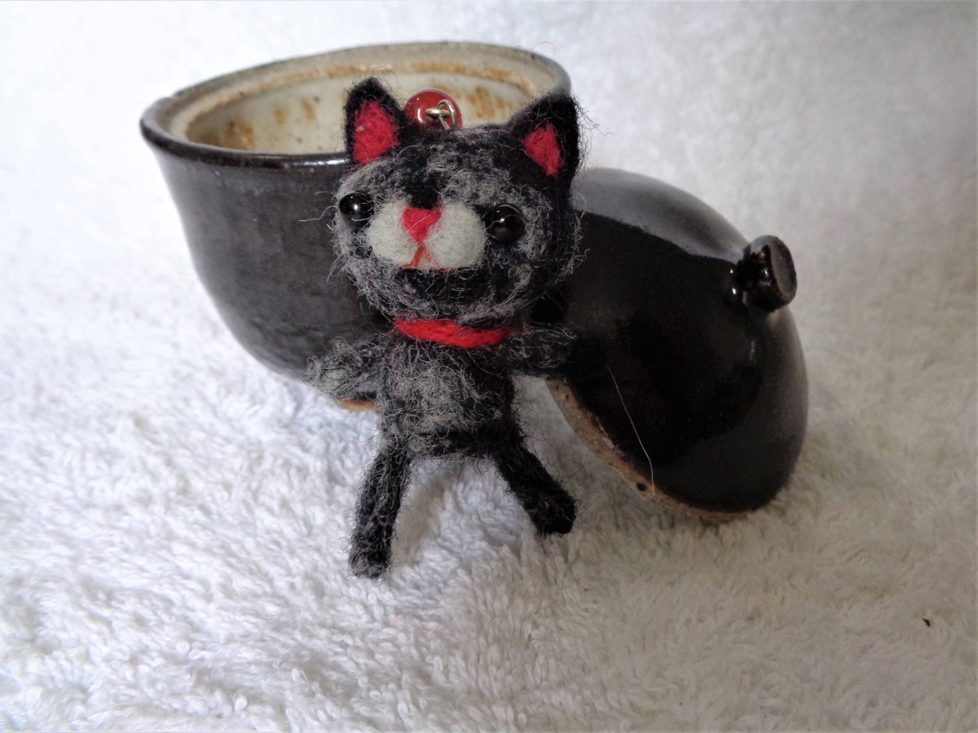 Schwarz Und Grau Marmor Kitty Schlüsselanhänger Schwarz Und Grau Marmor Kitty Schlüsselanhänger von CorcoranKitties