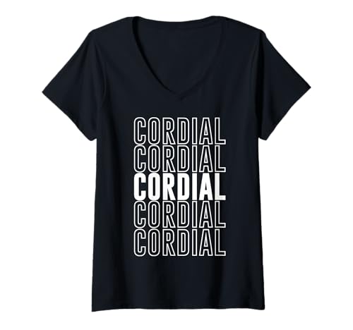 Damen Herzlich T-Shirt mit V-Ausschnitt von Cordial Apparel