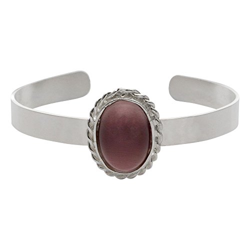 Córdoba Jewels Armband aus Stahl mit Halbedelstein mit ovalem Knoten, Rubin Silber von Córdoba Jewels