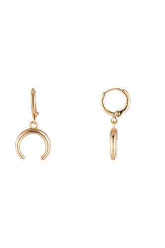 Córdoba Jewels Ohrringe aus 925er Sterlingsilber, vergoldet, Design Arito Horn Gold von Córdoba Jewels