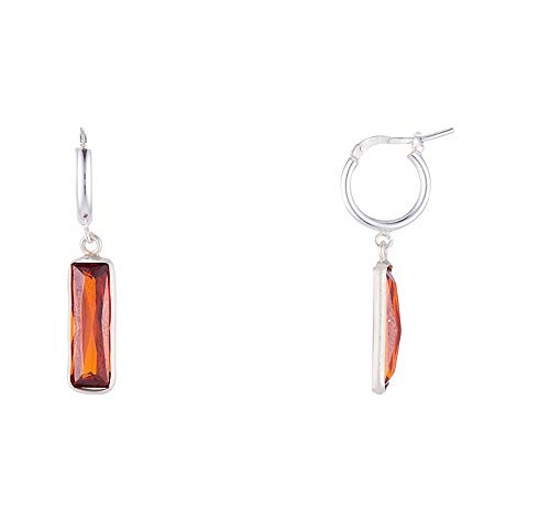 Córdoba Jewels Ohrringe aus 925er-Sterlingsilber mit Arito Rectangle Rauch-Silber von Córdoba Jewels