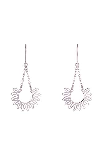 Córdoba Jewels Ohrringe aus 925er-Sterlingsilber mit Blumen-Design, Hippie-Kette, Silber von Córdoba Jewels