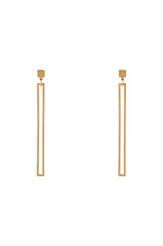 Córdoba Jewels Ohrringe aus vergoldetem 925er-Sterlingsilber mit Infinity-Rectangle-Gold-Design von Córdoba Jewels