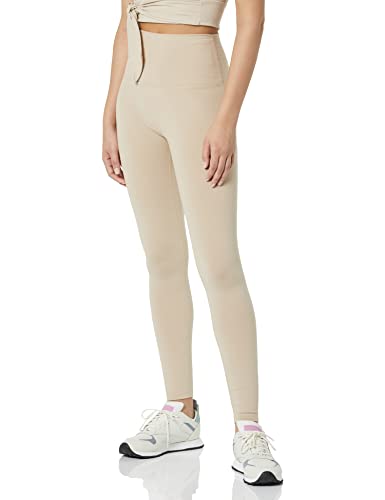 Core 10 Damen Bequeme Yoga-Leggings hohe Taille volle Länge 68,6 cm, Taupe, 3XL Große Größen von Core 10