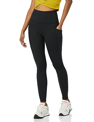 Core 10 Damen Bequeme Yoga-Leggings hohe Taille Seitentasche 68,8 cm, Schwarz, S von Core 10