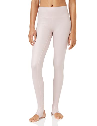 Core 10 Damen Nearly Naked Leggings mit Fußschlaufe, Foliendruck Glanz, M von Core 10