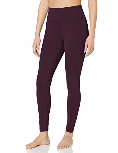 Core 10 Damen Second Skin Yoga-Leggings hohe Taille 71 cm volle Länge, Aubergine, XL von Core 10