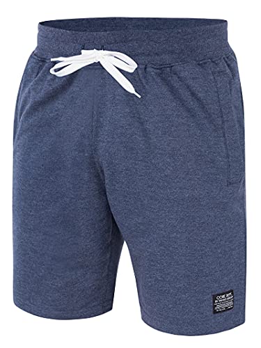 Core Department Kurze Hose Herren I Herren Shorts I Bermuda Shorts Herren mit Seitentaschen und Reißverschluss und Tunnelzug I Herren Shorts für Heim und Freizeit Blau - Jeans Gr. 6XL von Core Department