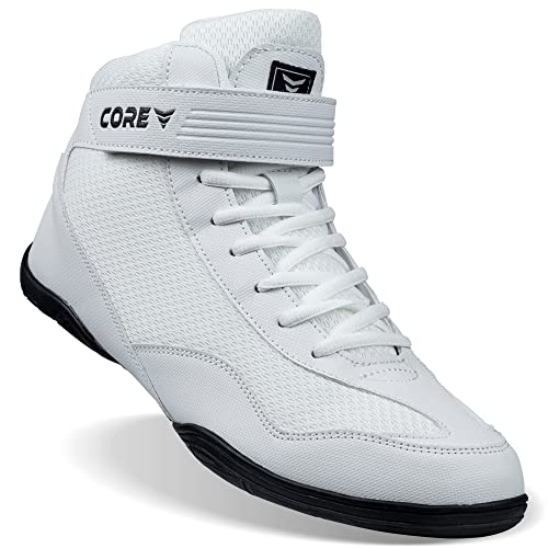CORE Ringerschuhe für Herren, Damen und Kinder – rutschfeste Kampfsportschuhe – Robuste Trainingsschuhe Geeignet für Wrestling, Crossfit und Gewichtheben – Kampfsport Schuhe - Weiß, 44.5 EU CORE Ringerschuhe für Herren, Damen und Kinder – rutschfeste Kampfsportschuhe – Robuste Trainingsschuhe Geeignet für Wrestling, Crossfit und Gewichtheben – Kampfsport Schuhe - Weiß, 44.5 EU von CORE