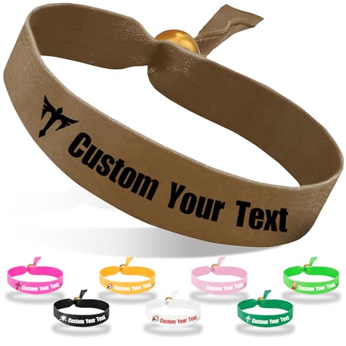 Coregiftr Personalisierte einstellbare Stoffarmbänder - Einweg-Polyester-Armband - perfekt für Veranstaltungen, Konzerte, Clubs und Partys von Coregiftr