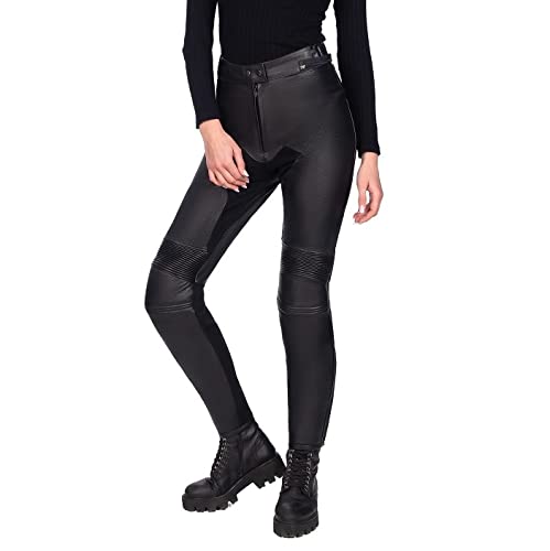 Corelli MG Eclipse Schwarze Damen Motorradhose aus Leder Rindslederhose für Frauen Tourenhose Echtleder (M (EU32)) von Corelli MG
