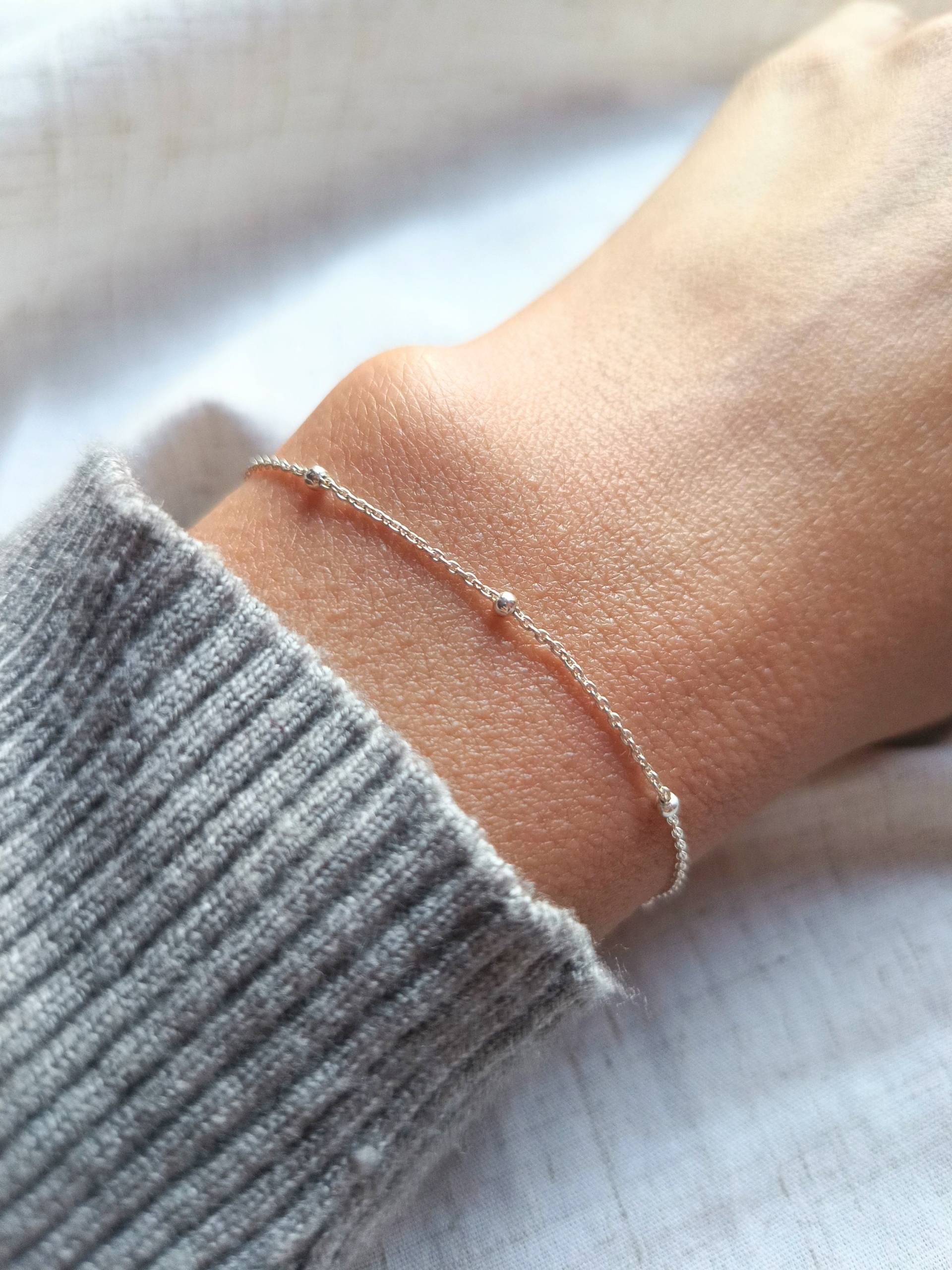 Kugelkette-Armband, Sterlingsilber, Nickelfrei Kugelkette-Armband, Sterlingsilber, Nickelfrei von CoresBijoux