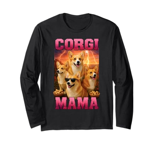 Corgi Mama Langarmshirt Corgi Mama Langarmshirt von Corgi Design