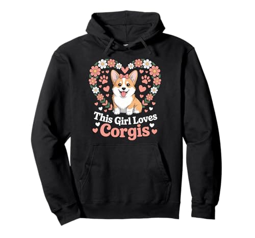 Dieses Mädchen liebt Corgis Girls Corgi Lover Pullover Hoodie Dieses Mädchen liebt Corgis Girls Corgi Lover Pullover Hoodie von Corgi Designs for Girls Who Love Cute Dogs